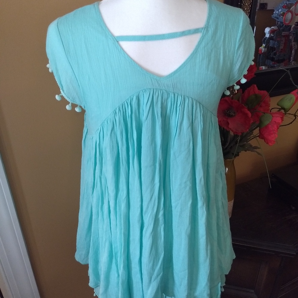 Paisley Vine Tunic with Pompoms - Picture 3 of 4